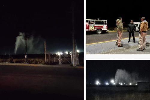 Video: Huachicoleros provocan enorme fuente de gasolina en ducto de Pémex, a la altura de Soyaniquilpan